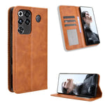 Custodia per telefono in pelle con trama retrò con fibbia magnetica, For ZTE nubia Air, For ZTE nubia Z80 Ultra, For ZTE nubia RedMagic 11 Pro / 11 Pro+, For ZTE Blade A76 4G, For ZTE Blade A76 5G, For ZTE Blade A36 4G