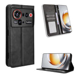 Custodia per telefono in pelle con trama retrò con fibbia magnetica, For ZTE nubia Air, For ZTE nubia Z80 Ultra, For ZTE nubia RedMagic 11 Pro / 11 Pro+, For ZTE Blade A76 4G, For ZTE Blade A76 5G, For ZTE Blade A36 4G
