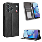 Custodia per telefono in pelle con trama retrò con fibbia magnetica, For ZTE nubia RedMagic 11 Air, For ZTE Nubia V80 Max, For ZTE A75 Pro / Telstra T-Elite 5G, For ZTE nubia S2 504ZT, For ZTE nubia S2e / S2R / S2 Lite, For ZTE nubia V80 Design