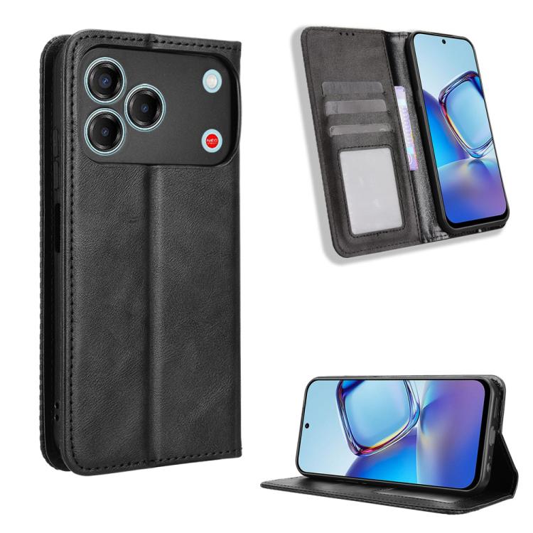 Custodia per telefono in pelle con trama retrò con fibbia magnetica, For ZTE nubia RedMagic 11 Air, For ZTE Nubia V80 Max, For ZTE A75 Pro / Telstra T-Elite 5G, For ZTE nubia S2 504ZT, For ZTE nubia S2e / S2R / S2 Lite, For ZTE nubia V80 Design