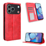 Custodia per telefono in pelle con trama retrò con fibbia magnetica, For ZTE nubia RedMagic 11 Air, For ZTE Nubia V80 Max, For ZTE A75 Pro / Telstra T-Elite 5G, For ZTE nubia S2 504ZT, For ZTE nubia S2e / S2R / S2 Lite, For ZTE nubia V80 Design
