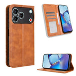 Custodia per telefono in pelle con trama retrò con fibbia magnetica, For ZTE nubia RedMagic 11 Air, For ZTE Nubia V80 Max, For ZTE A75 Pro / Telstra T-Elite 5G, For ZTE nubia S2 504ZT, For ZTE nubia S2e / S2R / S2 Lite, For ZTE nubia V80 Design