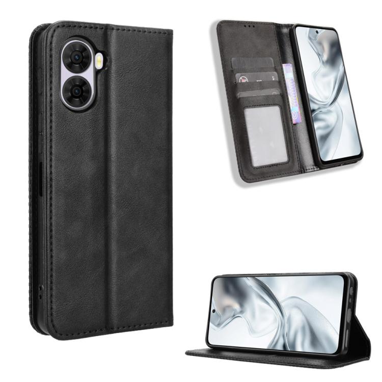 Custodia per telefono in pelle con trama retrò con fibbia magnetica, For ZTE nubia RedMagic 11 Air, For ZTE Nubia V80 Max, For ZTE A75 Pro / Telstra T-Elite 5G, For ZTE nubia S2 504ZT, For ZTE nubia S2e / S2R / S2 Lite, For ZTE nubia V80 Design
