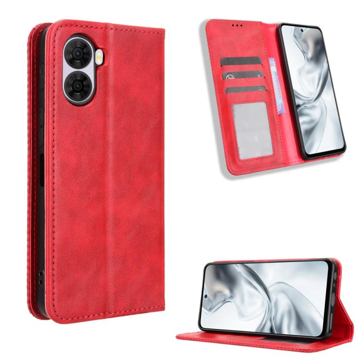 Custodia per telefono in pelle con trama retrò con fibbia magnetica, For ZTE nubia RedMagic 11 Air, For ZTE Nubia V80 Max, For ZTE A75 Pro / Telstra T-Elite 5G, For ZTE nubia S2 504ZT, For ZTE nubia S2e / S2R / S2 Lite, For ZTE nubia V80 Design