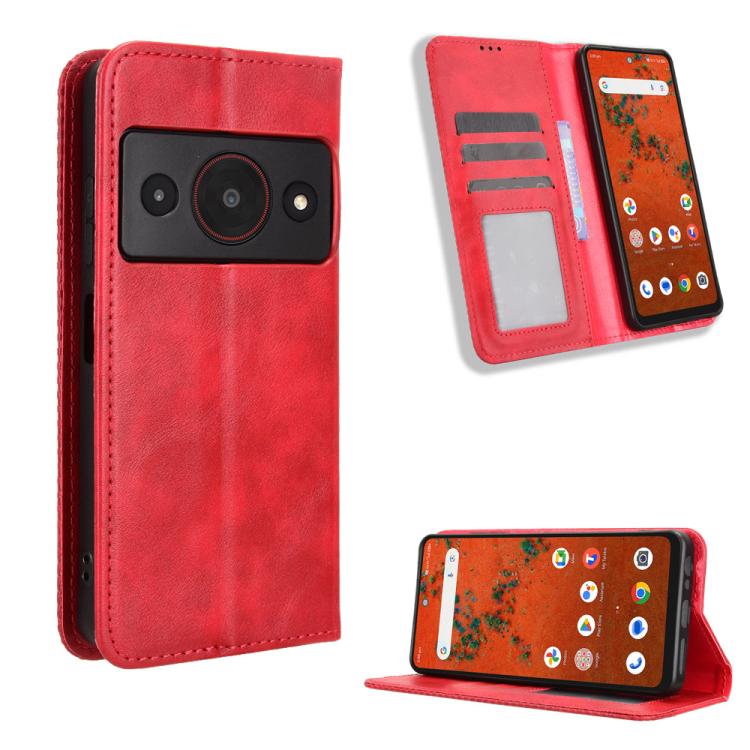 Custodia per telefono in pelle con trama retrò con fibbia magnetica, For ZTE nubia RedMagic 11 Air, For ZTE Nubia V80 Max, For ZTE A75 Pro / Telstra T-Elite 5G, For ZTE nubia S2 504ZT, For ZTE nubia S2e / S2R / S2 Lite, For ZTE nubia V80 Design