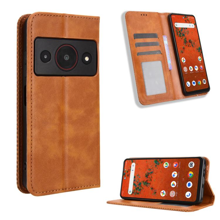 Custodia per telefono in pelle con trama retrò con fibbia magnetica, For ZTE nubia RedMagic 11 Air, For ZTE Nubia V80 Max, For ZTE A75 Pro / Telstra T-Elite 5G, For ZTE nubia S2 504ZT, For ZTE nubia S2e / S2R / S2 Lite, For ZTE nubia V80 Design