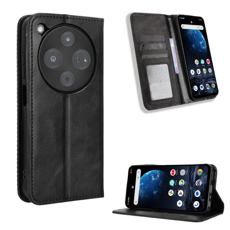 Custodia per telefono in pelle con trama retrò con fibbia magnetica, For ZTE Kantan Sumaho5 A601ZT, For ZTE nubia Neo 5 Pro 5G, For ZTE nubia Neo 5 5G, For ZTE nubia P9 Pro 5G / Optus X Pro 2 5G, For ZTE nubia Neo 5 GT 5G, For ZTE Optus X Value 5G