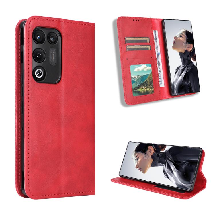 Custodia per telefono in pelle con trama retrò con fibbia magnetica, For ZTE nubia RedMagic 11 Air, For ZTE Nubia V80 Max, For ZTE A75 Pro / Telstra T-Elite 5G, For ZTE nubia S2 504ZT, For ZTE nubia S2e / S2R / S2 Lite, For ZTE nubia V80 Design