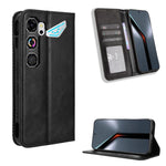 Custodia per telefono in pelle con trama retrò con fibbia magnetica, For ZTE Kantan Sumaho5 A601ZT, For ZTE nubia Neo 5 Pro 5G, For ZTE nubia Neo 5 5G, For ZTE nubia P9 Pro 5G / Optus X Pro 2 5G, For ZTE nubia Neo 5 GT 5G, For ZTE Optus X Value 5G
