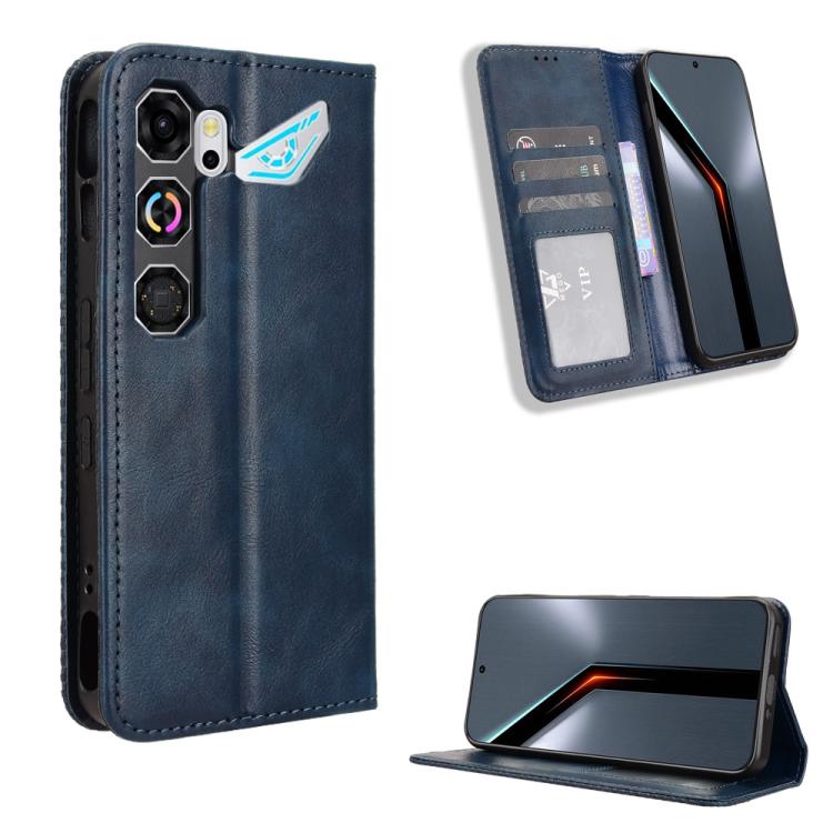 Custodia per telefono in pelle con trama retrò con fibbia magnetica, For ZTE Kantan Sumaho5 A601ZT, For ZTE nubia Neo 5 Pro 5G, For ZTE nubia Neo 5 5G, For ZTE nubia P9 Pro 5G / Optus X Pro 2 5G, For ZTE nubia Neo 5 GT 5G, For ZTE Optus X Value 5G