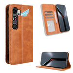 Custodia per telefono in pelle con trama retrò con fibbia magnetica, For ZTE Kantan Sumaho5 A601ZT, For ZTE nubia Neo 5 Pro 5G, For ZTE nubia Neo 5 5G, For ZTE nubia P9 Pro 5G / Optus X Pro 2 5G, For ZTE nubia Neo 5 GT 5G, For ZTE Optus X Value 5G