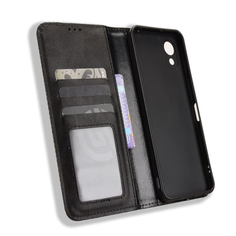 Custodia per telefono in pelle con trama retrò con fibbia magnetica, For ZTE Kantan Sumaho5 A601ZT, For ZTE nubia Neo 5 Pro 5G, For ZTE nubia Neo 5 5G, For ZTE nubia P9 Pro 5G / Optus X Pro 2 5G, For ZTE nubia Neo 5 GT 5G, For ZTE Optus X Value 5G