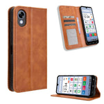 Custodia per telefono in pelle con trama retrò con fibbia magnetica, For ZTE Kantan Sumaho5 A601ZT, For ZTE nubia Neo 5 Pro 5G, For ZTE nubia Neo 5 5G, For ZTE nubia P9 Pro 5G / Optus X Pro 2 5G, For ZTE nubia Neo 5 GT 5G, For ZTE Optus X Value 5G