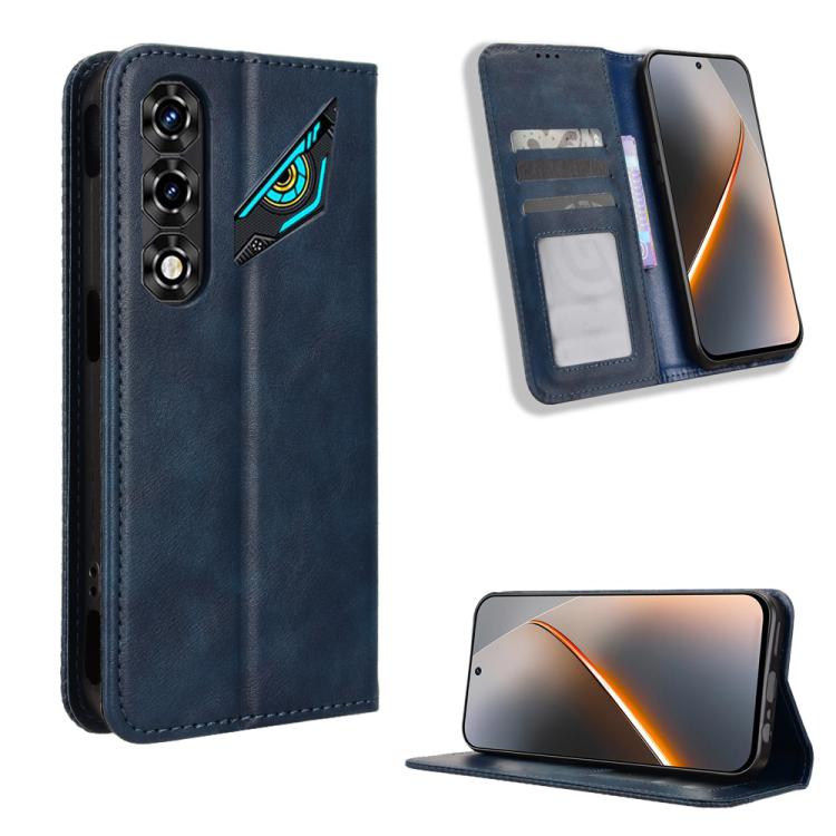 Custodia per telefono in pelle con trama retrò con fibbia magnetica, For ZTE Kantan Sumaho5 A601ZT, For ZTE nubia Neo 5 Pro 5G, For ZTE nubia Neo 5 5G, For ZTE nubia P9 Pro 5G / Optus X Pro 2 5G, For ZTE nubia Neo 5 GT 5G, For ZTE Optus X Value 5G