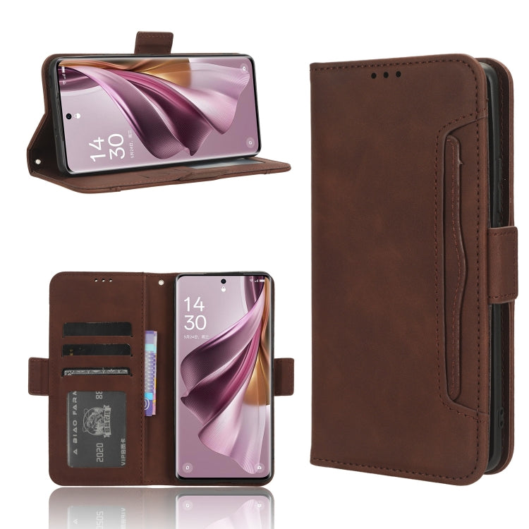 Custodia per telefono in pelle con slot per schede di consistenza al polpaccio, For OPPO A38 4G / A18 4G, For OPPO A2 Pro 5G, For OPPO A58 4G, For OPPO Reno10 / Reno10 Pro Global