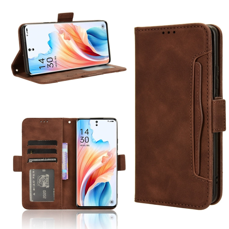 Custodia per telefono in pelle con slot per schede di consistenza al polpaccio, For OPPO A38 4G / A18 4G, For OPPO A2 Pro 5G, For OPPO A58 4G, For OPPO Reno10 / Reno10 Pro Global