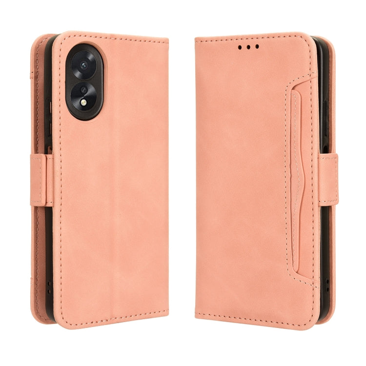 Custodia per telefono in pelle con slot per schede di consistenza al polpaccio, For OPPO A38 4G / A18 4G, For OPPO A2 Pro 5G, For OPPO A58 4G, For OPPO Reno10 / Reno10 Pro Global