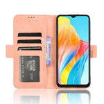 Custodia per telefono in pelle con slot per schede di consistenza al polpaccio, For OPPO A38 4G / A18 4G, For OPPO A2 Pro 5G, For OPPO A58 4G, For OPPO Reno10 / Reno10 Pro Global