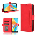 Custodia per telefono in pelle con slot per schede di consistenza al polpaccio, For OPPO A38 4G / A18 4G, For OPPO A2 Pro 5G, For OPPO A58 4G, For OPPO Reno10 / Reno10 Pro Global