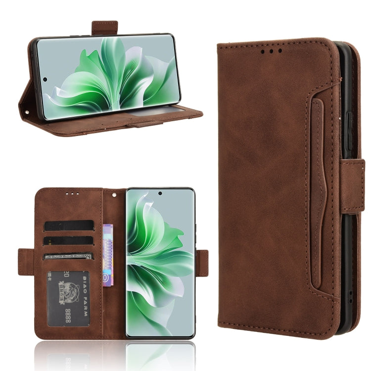 Custodia per telefono in pelle con slot per schede di consistenza al polpaccio, For OPPO A3 Pro 5G Global, For OPPO Reno11 F 5G / F25 Pro 5G, For OPPO Find X7 5G, For OPPO Reno11 5G Global