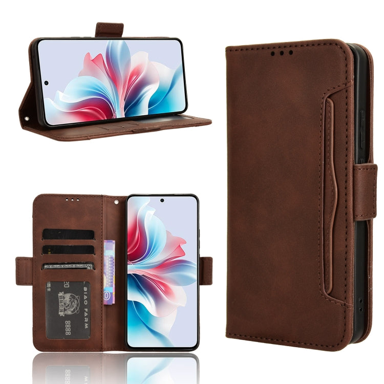 Custodia per telefono in pelle con slot per schede di consistenza al polpaccio, For OPPO A3 Pro 5G Global, For OPPO Reno11 F 5G / F25 Pro 5G, For OPPO Find X7 5G, For OPPO Reno11 5G Global