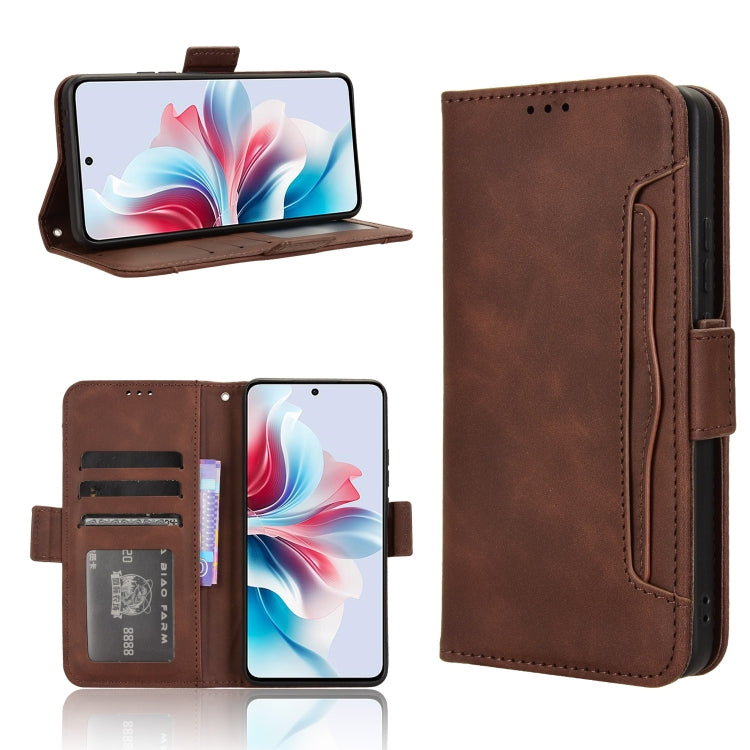 Custodia per telefono in pelle con slot per schede di consistenza al polpaccio, For OPPO A3x 5G India, For OPPO Reno12 F 5G, For OPPO Reno11 PJH110, For OPPO Reno12 Pro 5G Global