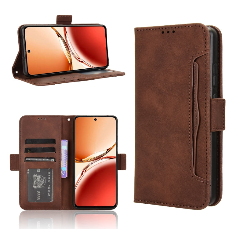 Custodia per telefono in pelle con slot per schede di consistenza al polpaccio, For OPPO A3x 5G India, For OPPO Reno12 F 5G, For OPPO Reno11 PJH110, For OPPO Reno12 Pro 5G Global