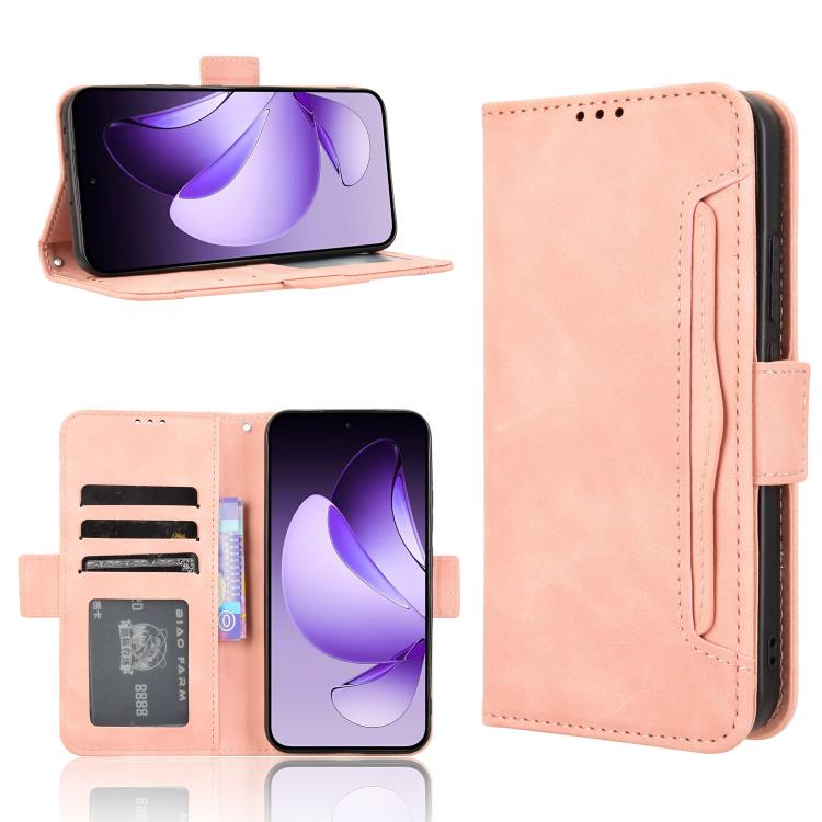 Custodia per telefono in pelle con slot per schede di consistenza al polpaccio, For OPPO Reno13 5G Global, For OPPO Reno13 F 4G / 5G, For OPPO Find X8, For OPPO K12X 5G / OnePlus Nord CE4 Lite 5G