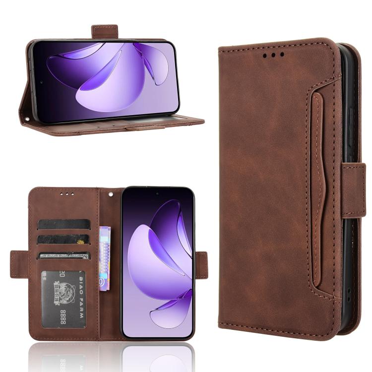 Custodia per telefono in pelle con slot per schede di consistenza al polpaccio, For OPPO Reno13 5G Global, For OPPO Reno13 F 4G / 5G, For OPPO Find X8, For OPPO K12X 5G / OnePlus Nord CE4 Lite 5G