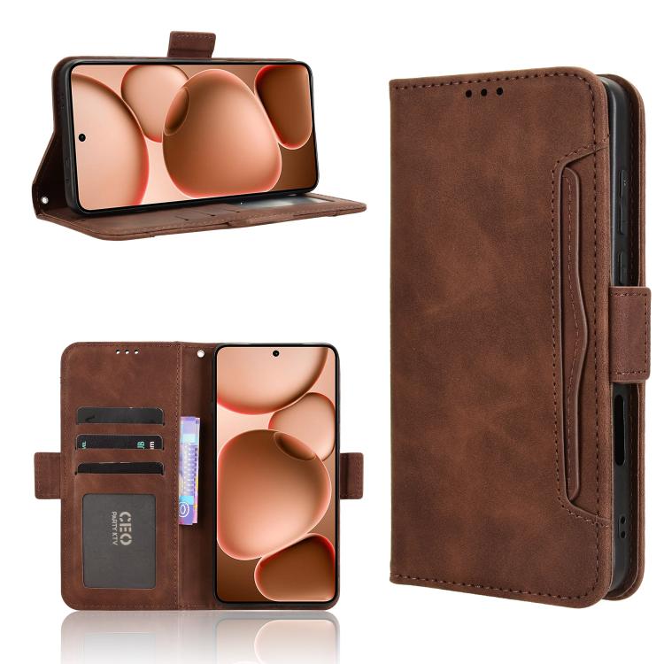 Custodia per telefono in pelle con slot per schede di consistenza al polpaccio, For OPPO K13 5G, For OPPO Find X8s+ 5G, For OPPO Find X8s 5G, For OPPO Find X8 Ultra 5G
