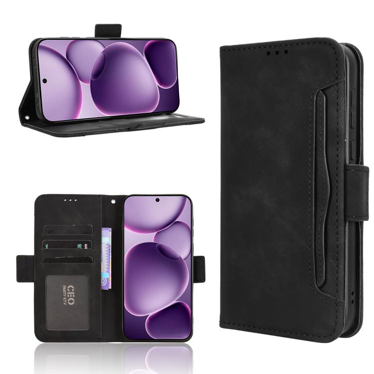 Custodia per telefono in pelle con slot per schede di consistenza al polpaccio, For OPPO K13 5G, For OPPO Find X8s+ 5G, For OPPO Find X8s 5G, For OPPO Find X8 Ultra 5G