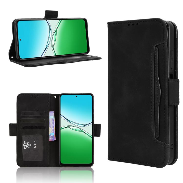 Custodia per telefono in pelle con slot per schede di consistenza al polpaccio, For OPPO Reno14 F 5G, For OPPO A5x 4G / 5G Global, For OPPO A5 4G / 5G Global, For OPPO Reno14 5G Global