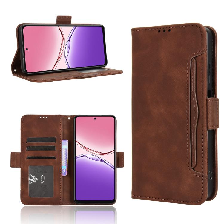 Custodia per telefono in pelle con slot per schede di consistenza al polpaccio, For OPPO Reno14 F 5G, For OPPO A5x 4G / 5G Global, For OPPO A5 4G / 5G Global, For OPPO Reno14 5G Global