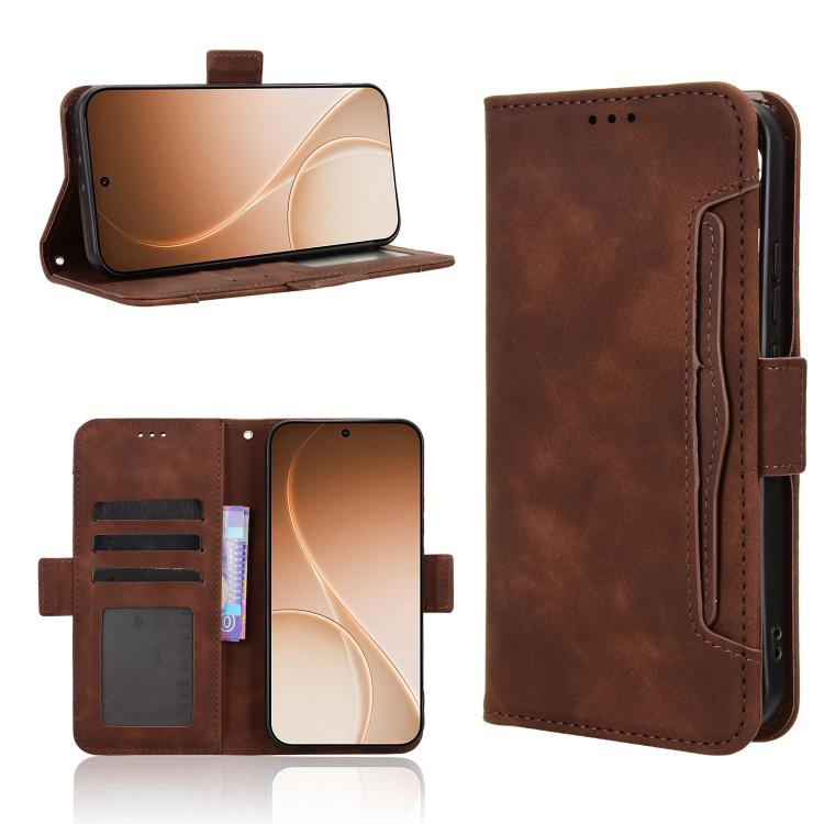 Custodia per telefono in pelle con slot per schede di consistenza al polpaccio, For OPPO Reno16 F 5G / Reno16 FS 5G, For OPPO Reno15 A / Reno15 F 5G, For OPPO Reno16 Pro 5G / Reno 16 5G Global, For OPPO F33 Pro 5G