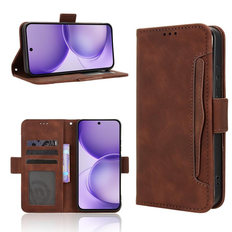 Custodia per telefono in pelle con slot per schede di consistenza al polpaccio, For OPPO Reno16 F 5G / Reno16 FS 5G, For OPPO Reno15 A / Reno15 F 5G, For OPPO Reno16 Pro 5G / Reno 16 5G Global, For OPPO F33 Pro 5G
