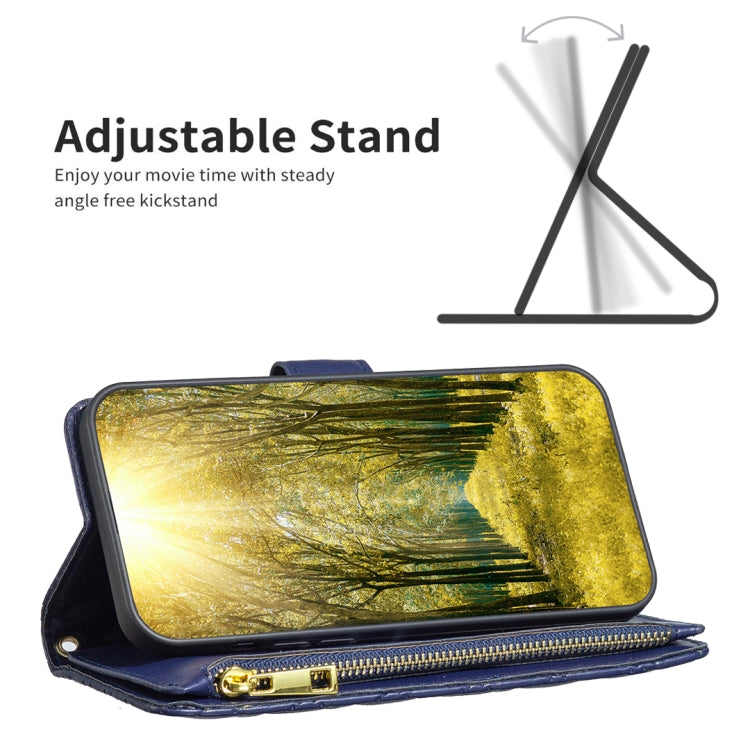 Custodia portafoglio in pelle con cerniera per Samsung Galaxy S24