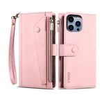 ESEBLE Custodia per cellulare in pelle RFID retro smerigliata, For iPhone 17e / 16e, For iPhone 16 Pro Max, For iPhone 16 Pro, For iPhone 16 Plus, For iPhone 16, For iPhone 15 Pro Max