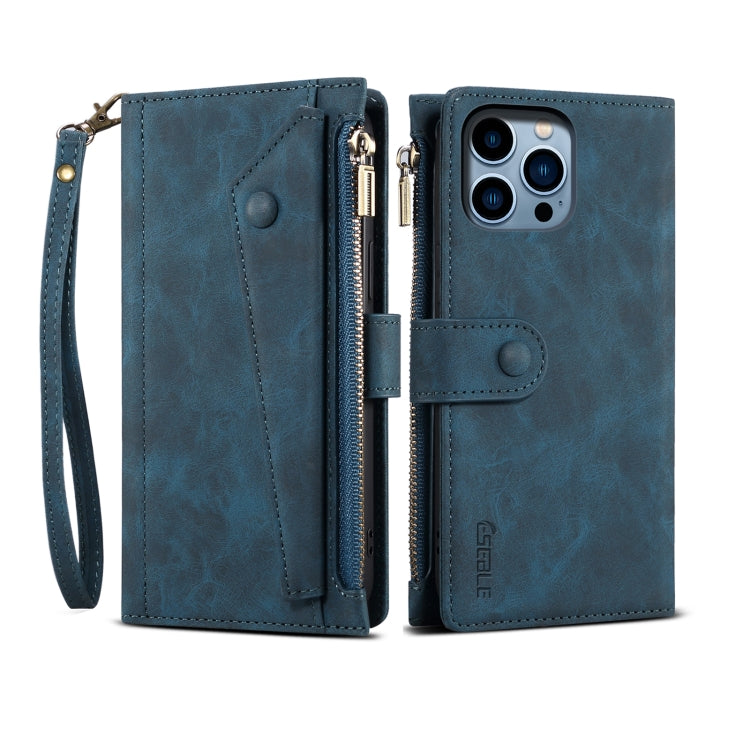 ESEBLE Custodia per cellulare in pelle RFID retro smerigliata, For iPhone 17e / 16e, For iPhone 16 Pro Max, For iPhone 16 Pro, For iPhone 16 Plus, For iPhone 16, For iPhone 15 Pro Max