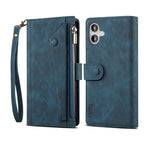 ESEBLE Custodia per cellulare in pelle RFID retro smerigliata, For iPhone 17e / 16e, For iPhone 16 Pro Max, For iPhone 16 Pro, For iPhone 16 Plus, For iPhone 16, For iPhone 15 Pro Max