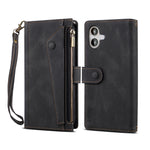 ESEBLE Custodia per cellulare in pelle RFID retro smerigliata, For iPhone 17e / 16e, For iPhone 16 Pro Max, For iPhone 16 Pro, For iPhone 16 Plus, For iPhone 16, For iPhone 15 Pro Max