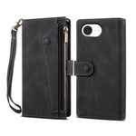 ESEBLE Custodia per cellulare in pelle RFID retro smerigliata, For iPhone 17e / 16e, For iPhone 16 Pro Max, For iPhone 16 Pro, For iPhone 16 Plus, For iPhone 16, For iPhone 15 Pro Max