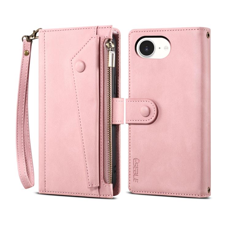 ESEBLE Custodia per cellulare in pelle RFID retro smerigliata, For iPhone 17e / 16e, For iPhone 16 Pro Max, For iPhone 16 Pro, For iPhone 16 Plus, For iPhone 16, For iPhone 15 Pro Max