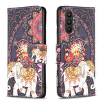 Custodia in pelle con motivo per Samsung Galaxy A25 5G