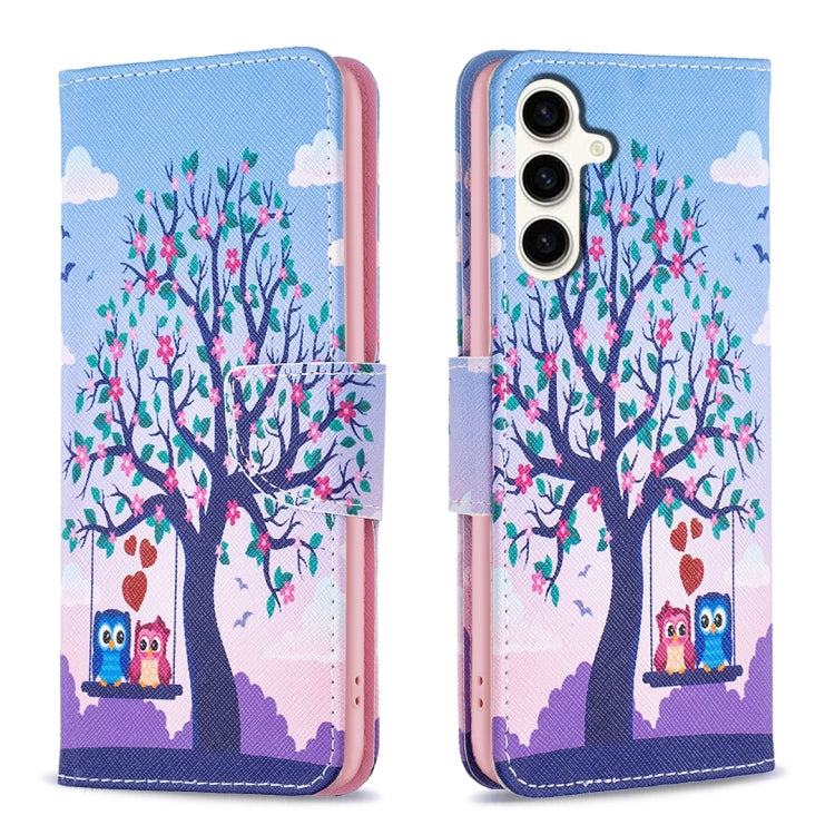 Custodia in pelle con motivo colorato per Samsung Galaxy S23 FE 5