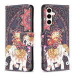 Custodia in pelle con motivo colorato per Samsung Galaxy S23 FE 5