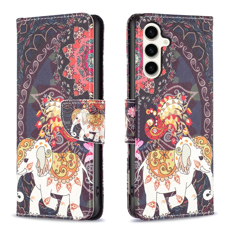 Custodia in pelle con motivo colorato per Samsung Galaxy S23 FE 5