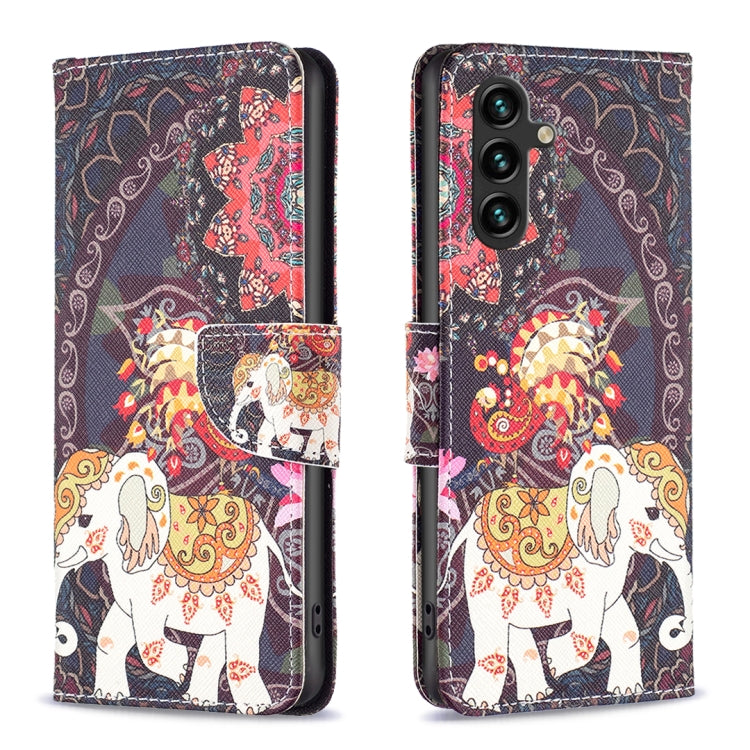 Custodia in pelle con motivo per Samsung Galaxy A25 5G