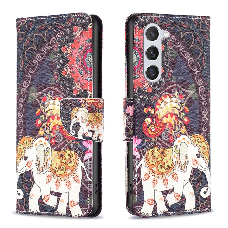 Custodia in pelle con motivo colorato per Samsung Galaxy S24+ 5G