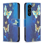 Custodia in pelle con motivo colorato per Samsung Galaxy S24+ 5G