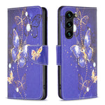 Custodia in pelle con motivo colorato per Samsung Galaxy S24+ 5G